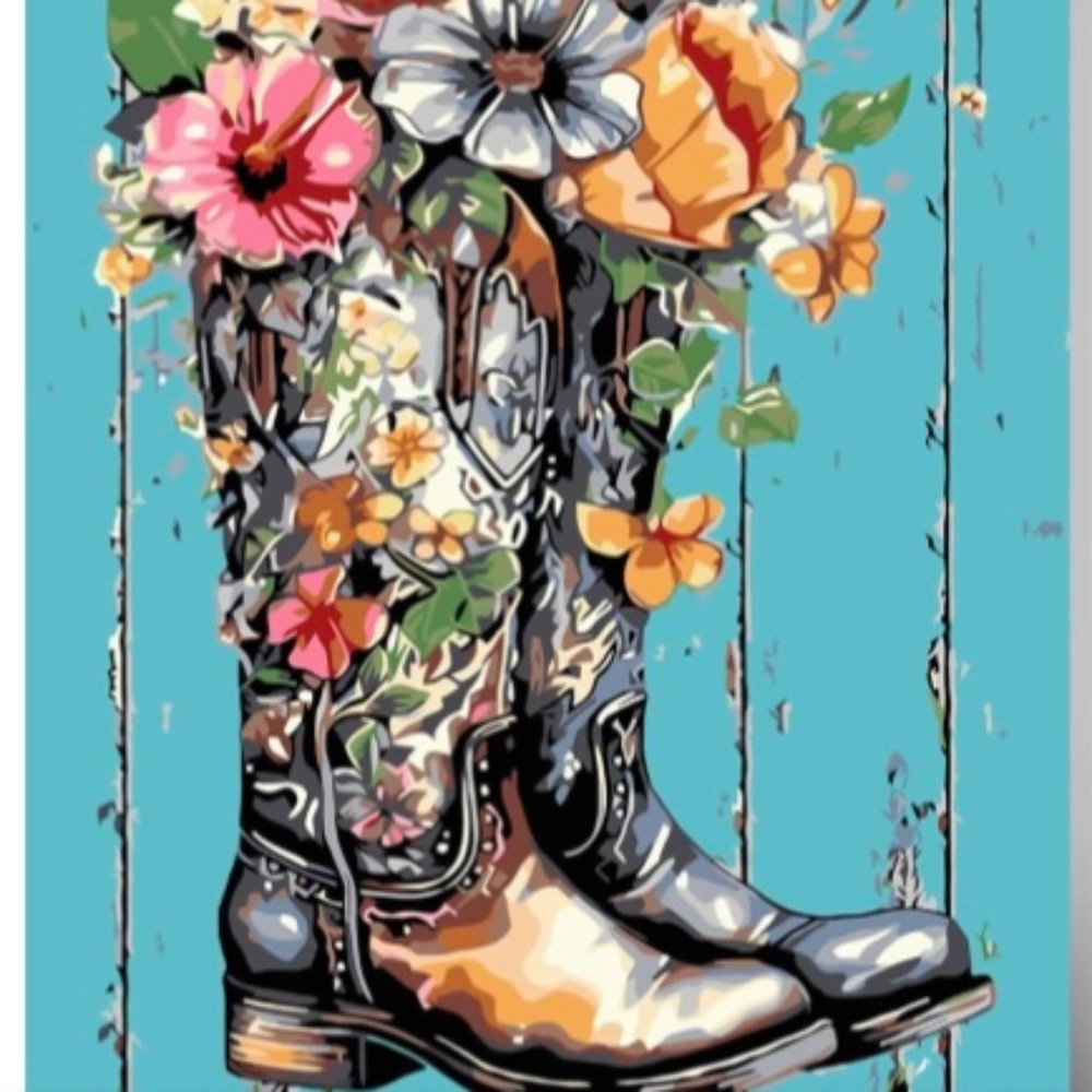 Paint by number -boots-DIY